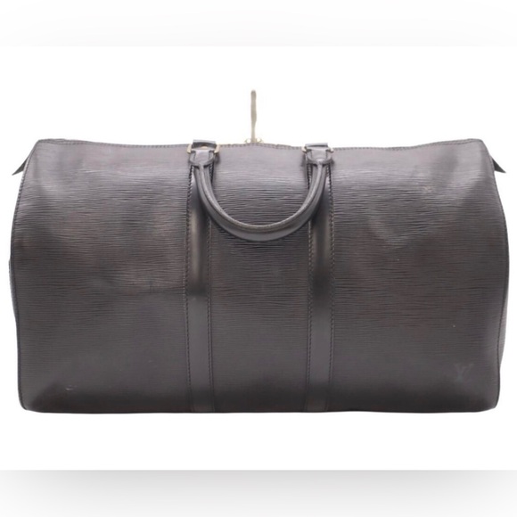 Louis Vuitton Black Epi Leather Keepall 45 - Picture 3 of 13